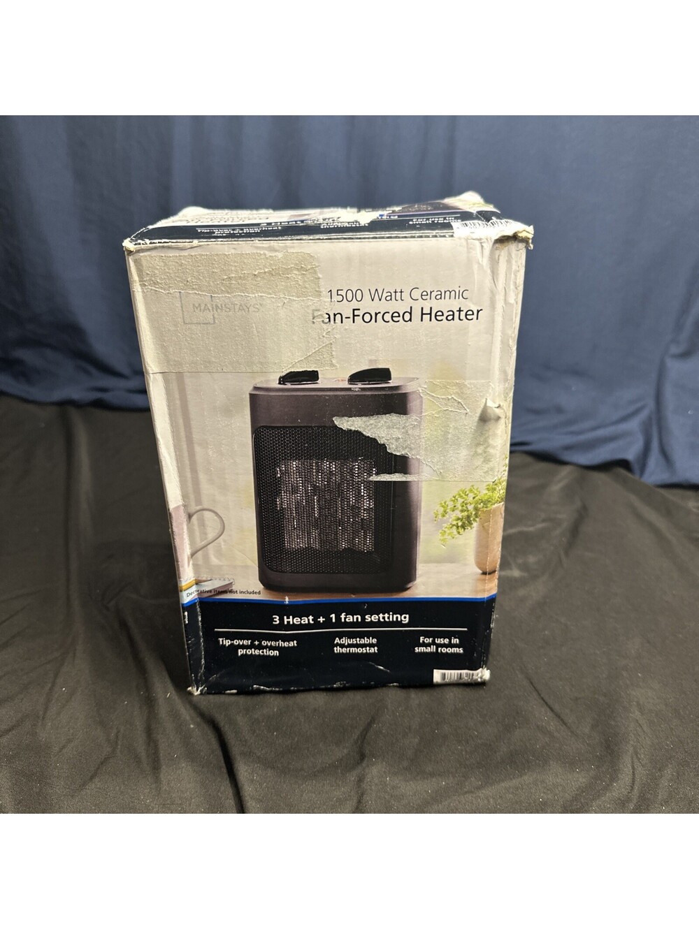 Mainstays WSH10C2ABB 1500W Ceramic Electric Heater - Black